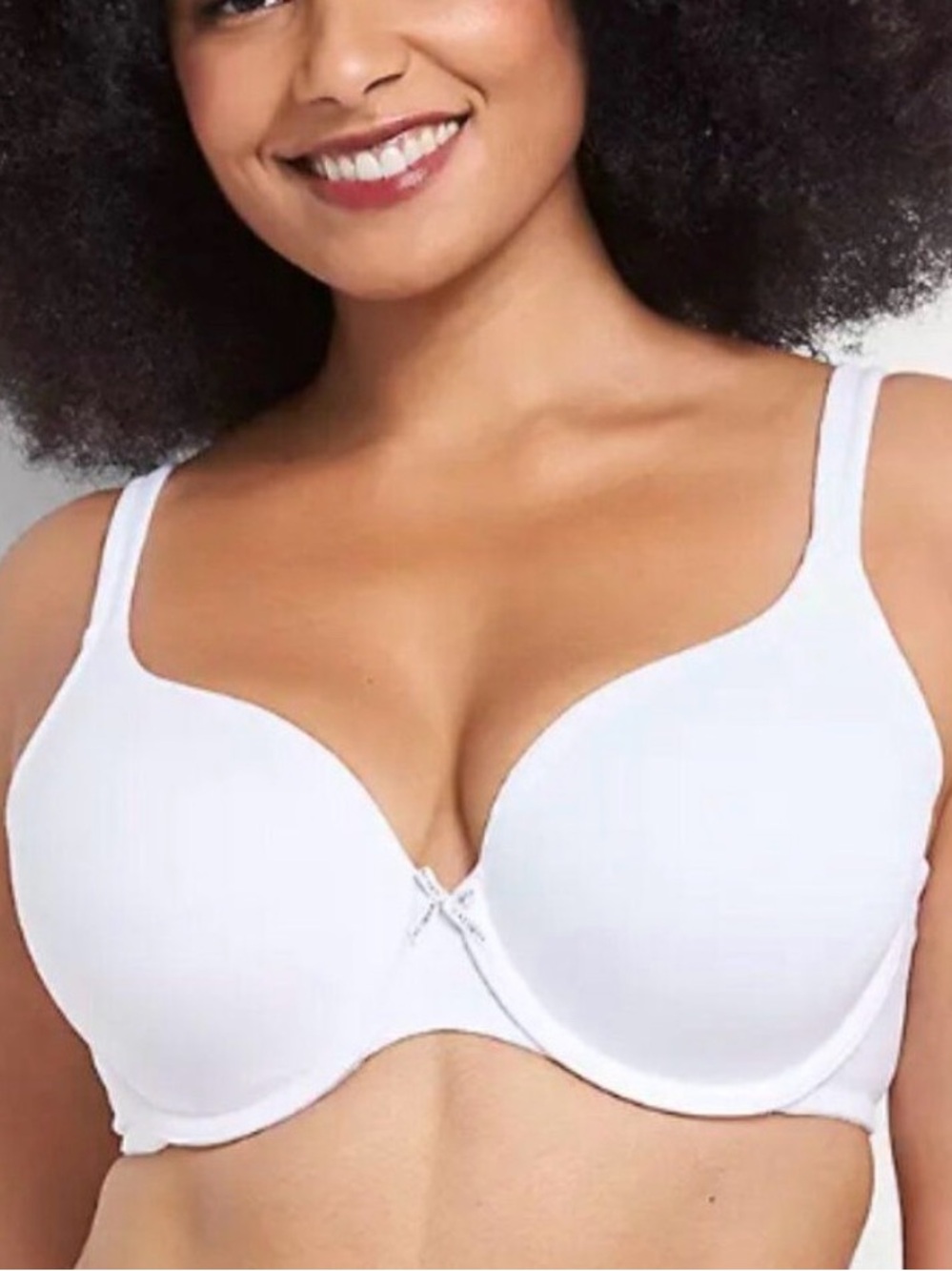 CACIQUE | Women’s White Lightly Lined Full Coverage T-Shirt Bra size 40DD